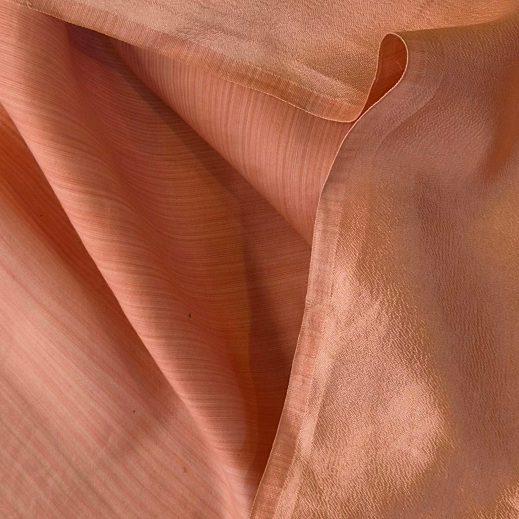 Dark apricot textured satin