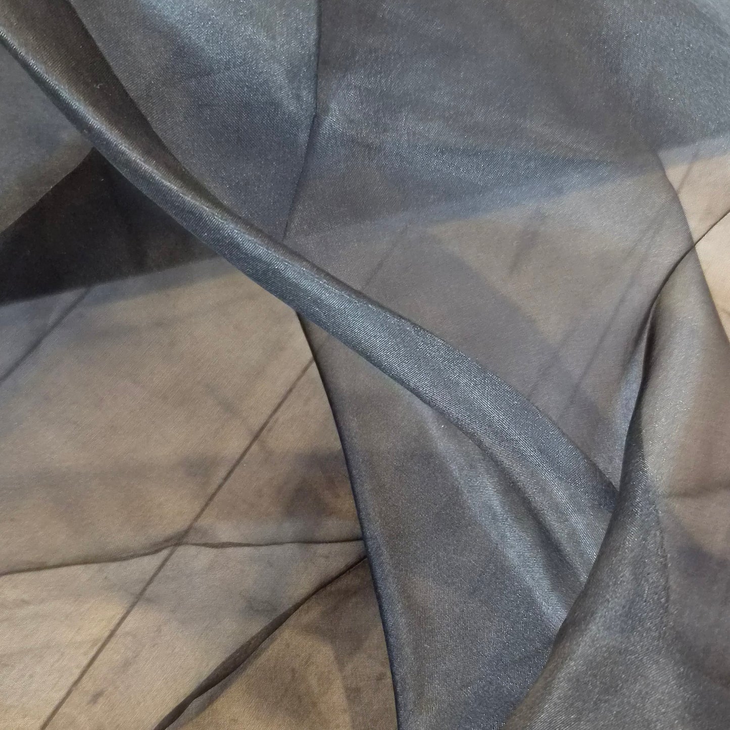 Black silk organza