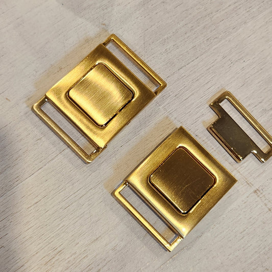 Brushed small gold belt clip