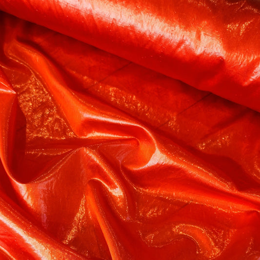 Tomato lurex organza