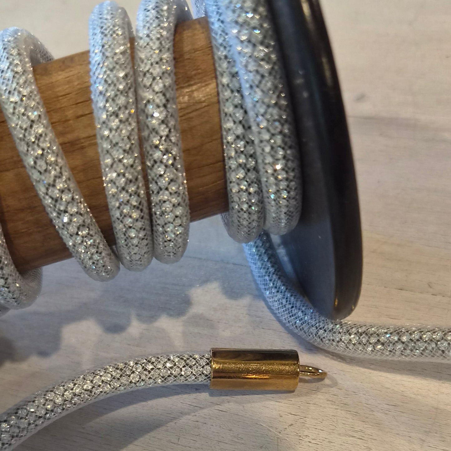 40cm Crystal's on rope with metal toggles – The Maker Society