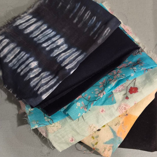 60. 6 pieces assorted ramie, corduroy