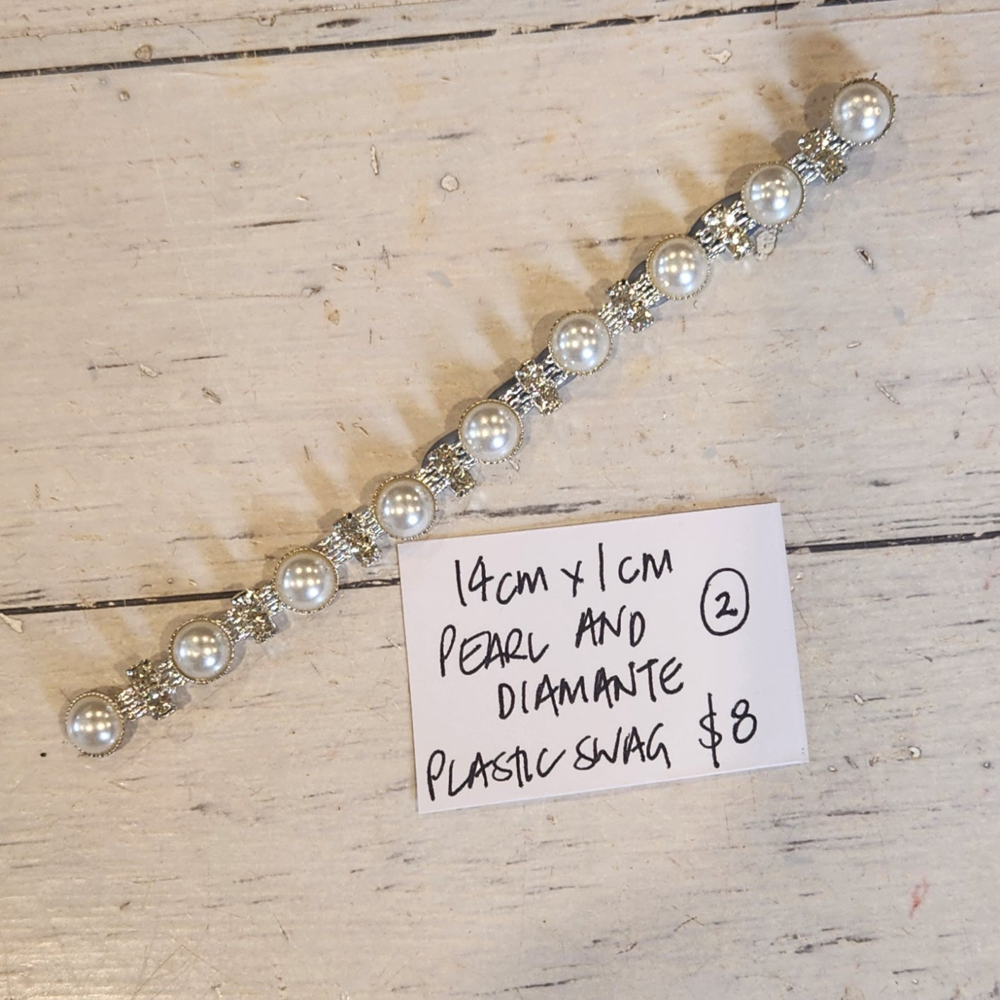 2. Pearl and diamante swag