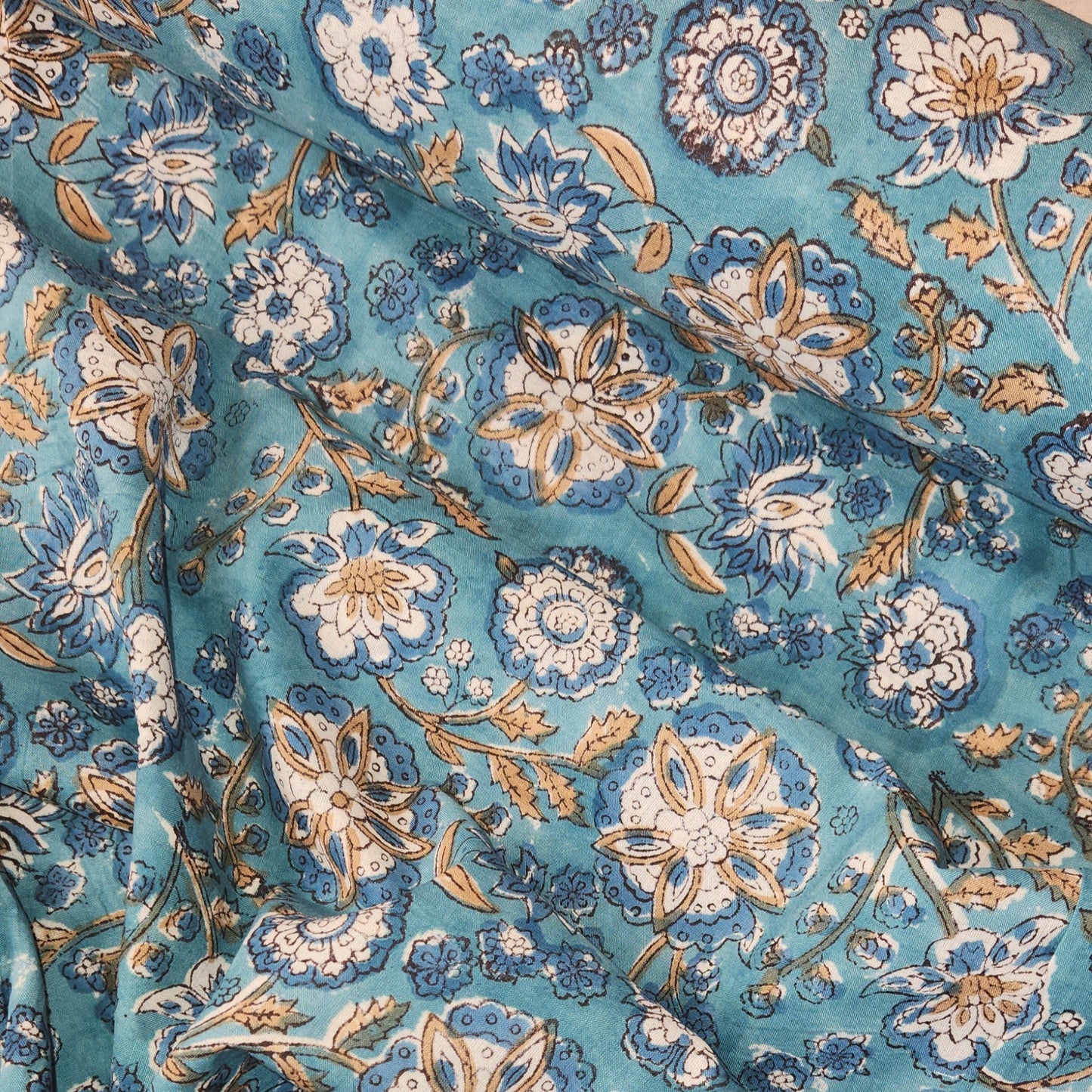 70cm Jewel block print cotton voile