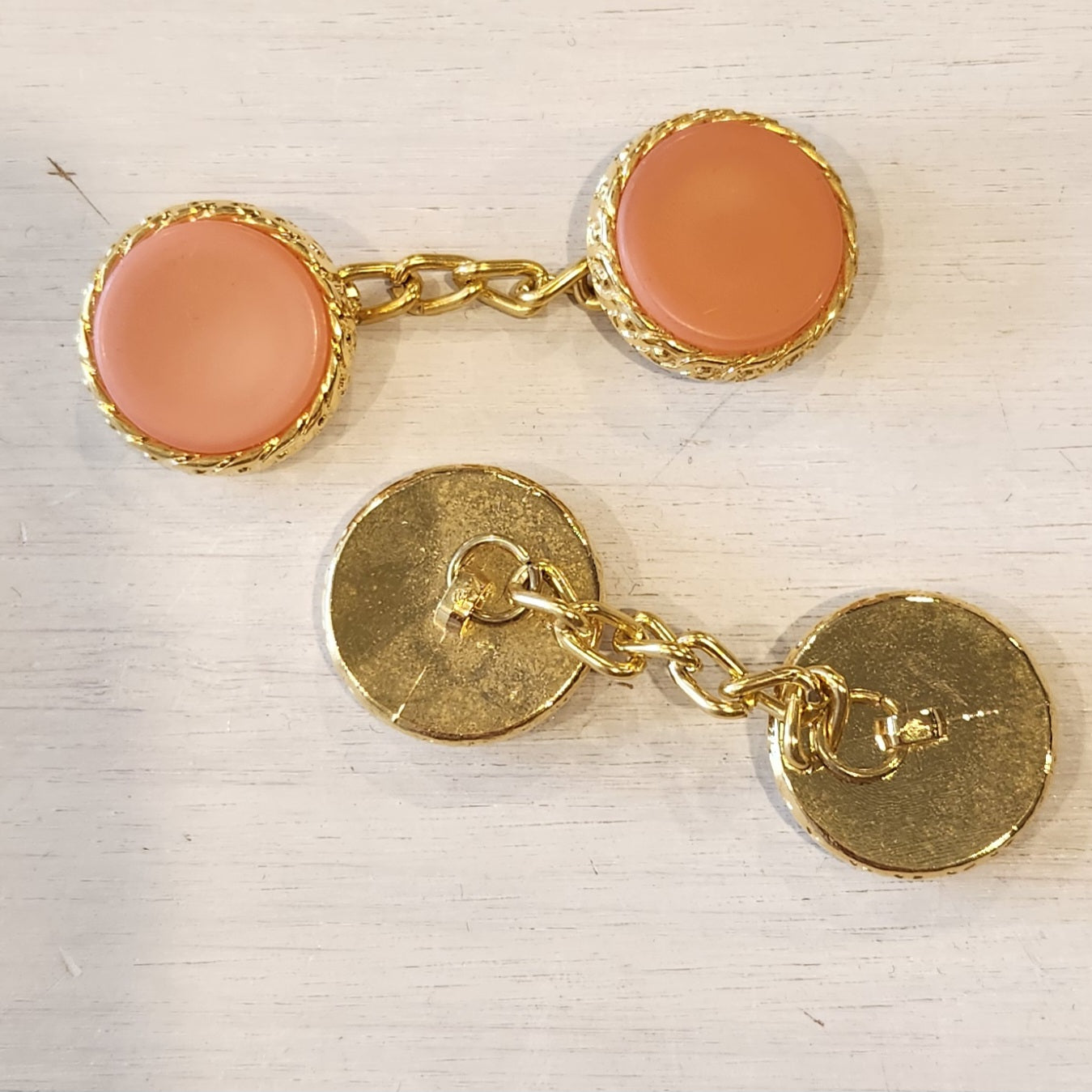 Salmon chained together button