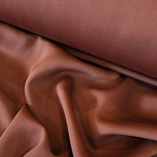 Burgundy brown crepe de chine