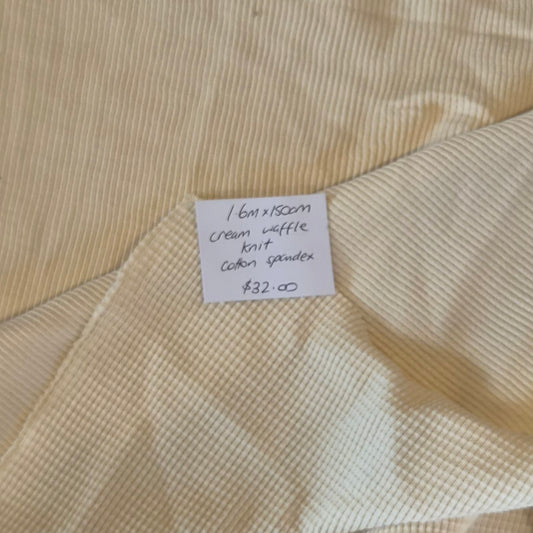 1.6m Cream waffle knit