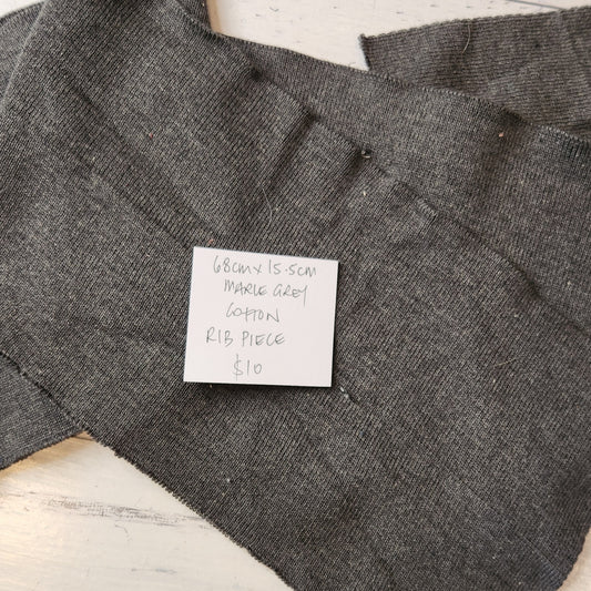 68cmx15.5cm Marle grey ribbed piece