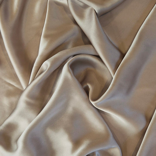 Mocha pink silk satin