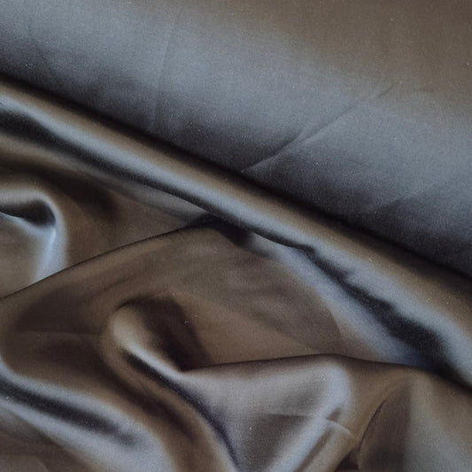 Black cat viscose satin