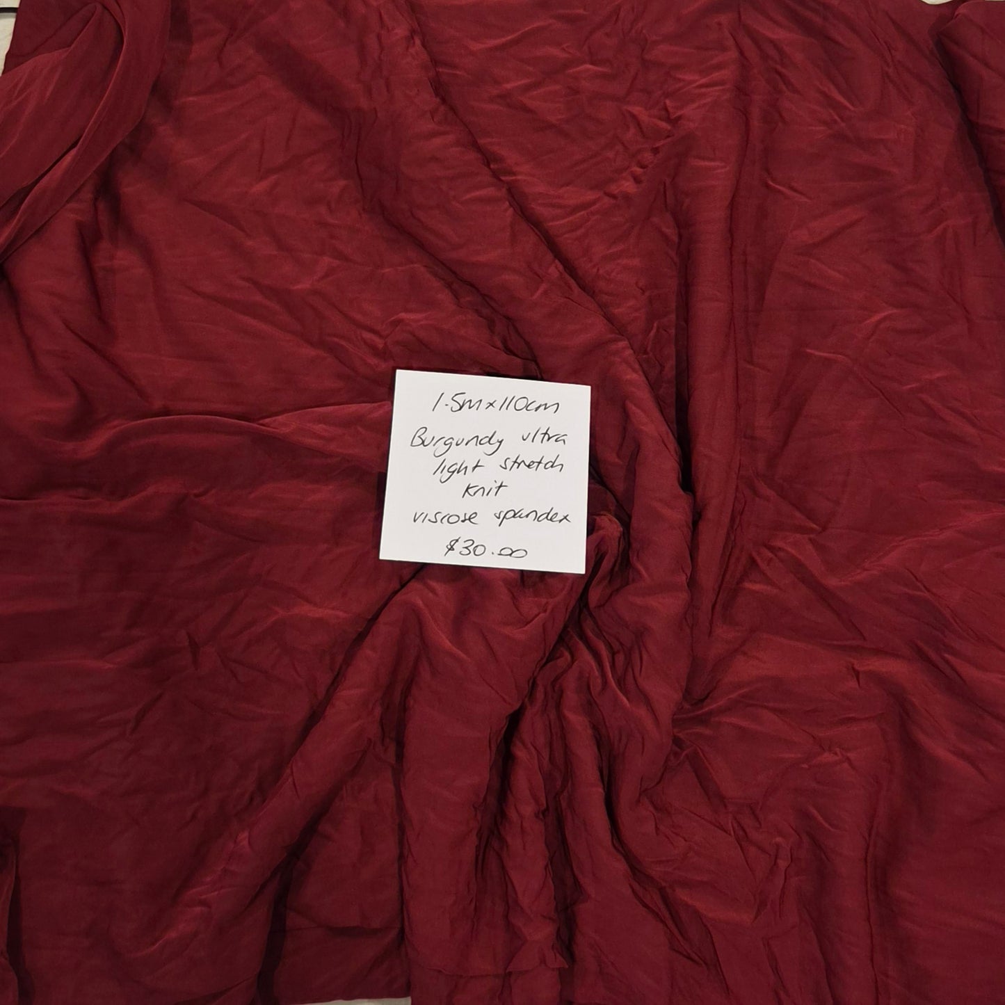 1.5m Burgundy ultralight stretch knit