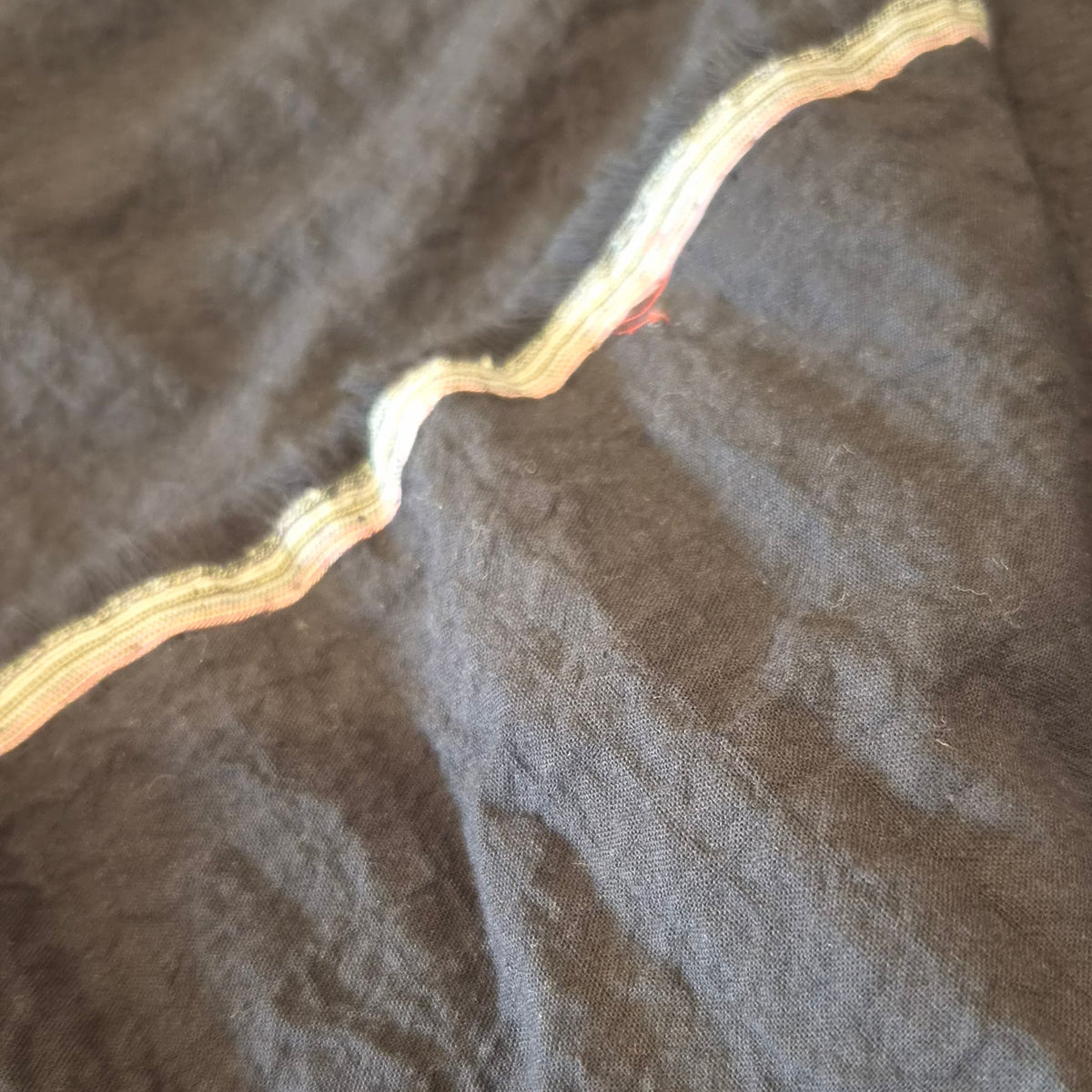 Black seersucker