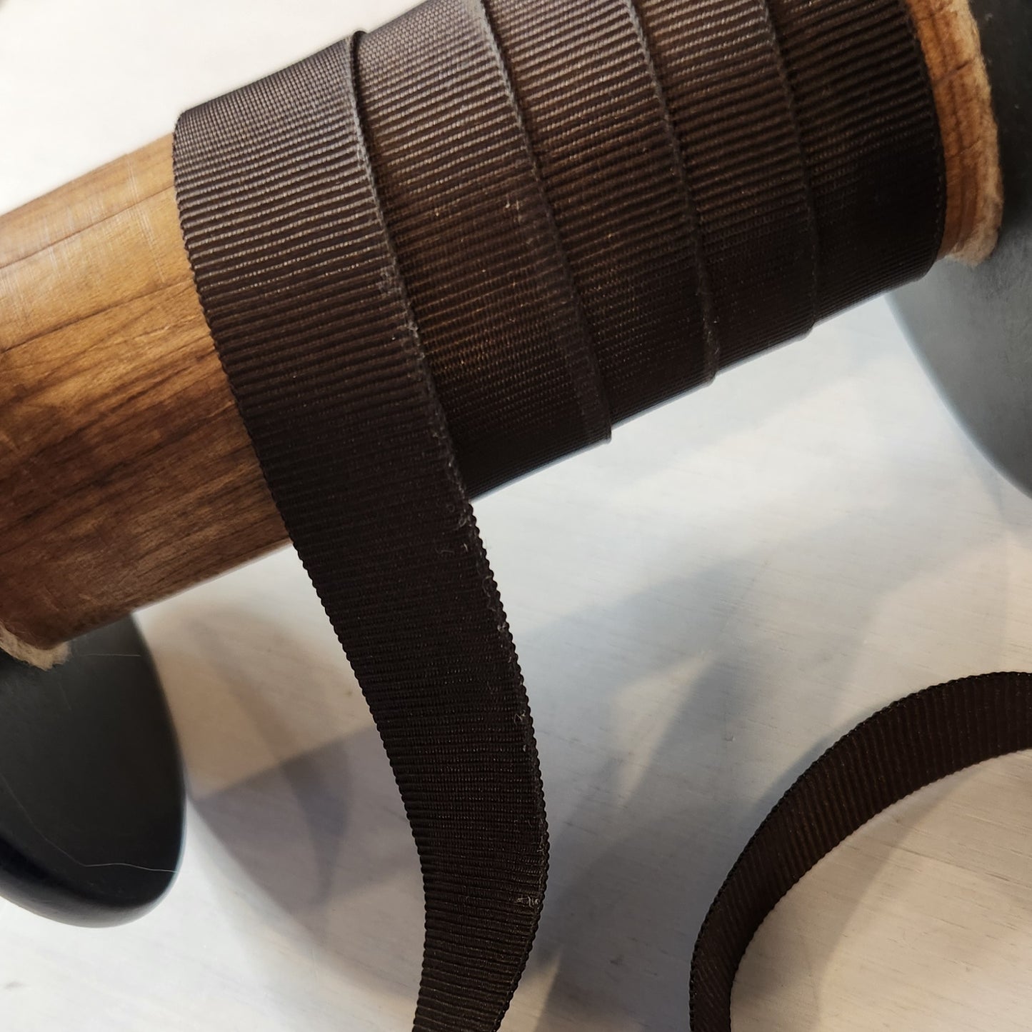 Chocolate 16mm grossgrain ribbon