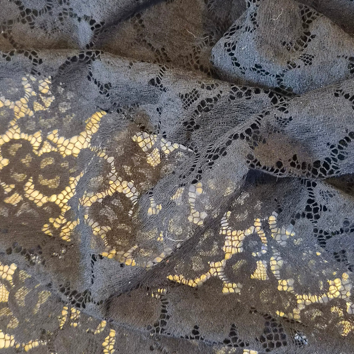 1.45m Black stretch lace