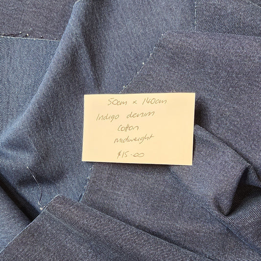 50cm Indigo denim cotton