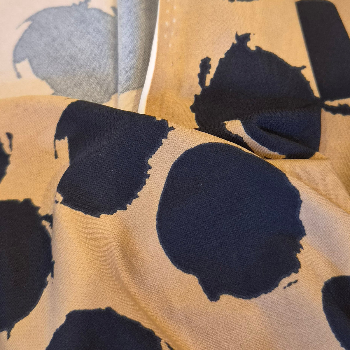 Splotched jersey knit