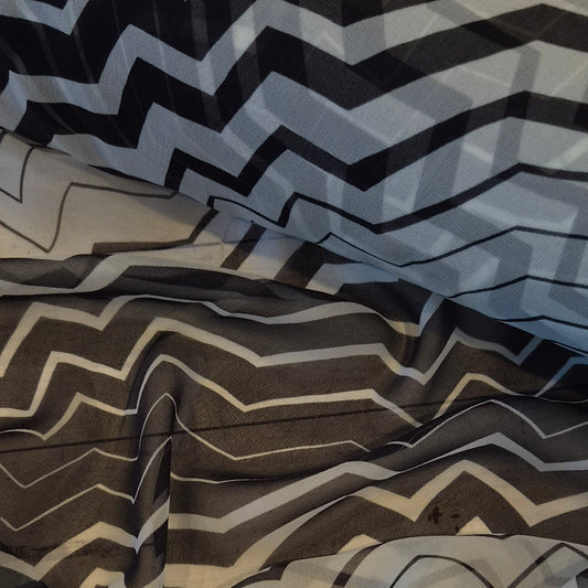 Rogue zigzag Silk Chiffon