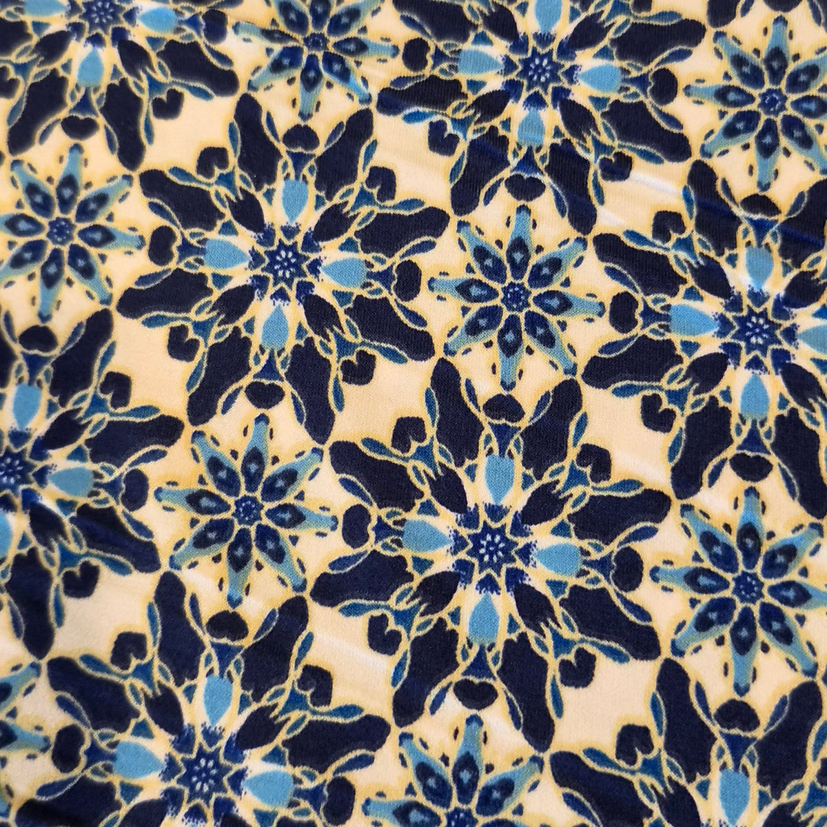 Blue tiles jersey knit