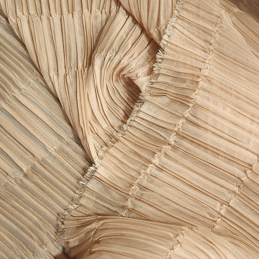 Biscuit Perma Pleat Georgette