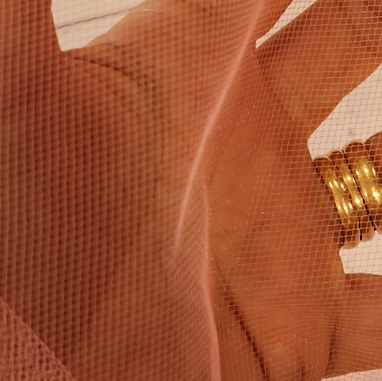 Coral fine textured tulle