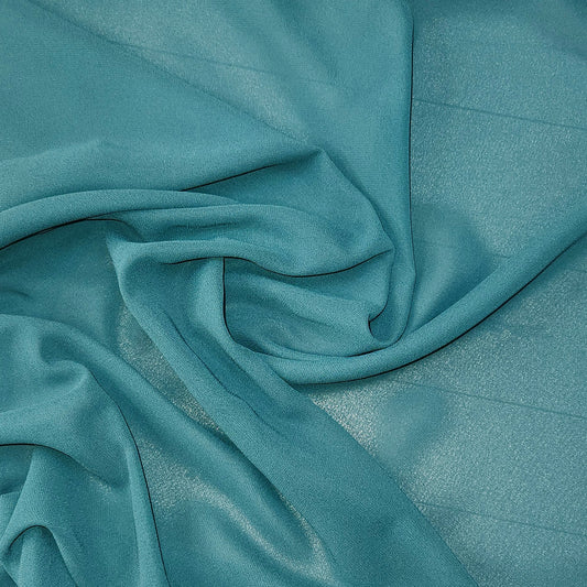 Teal Katy crepe georgette