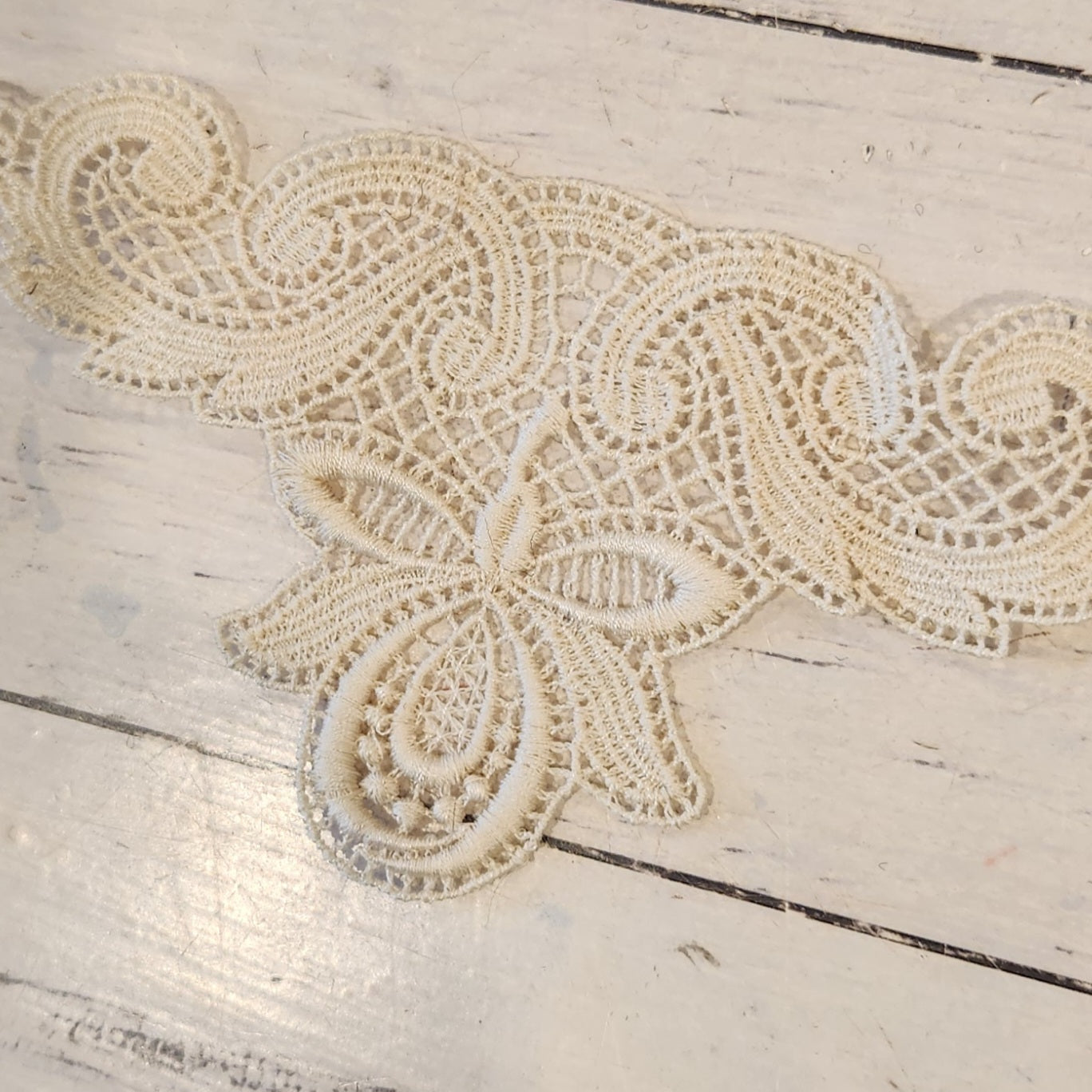 24. Cream cotton embroidered piece