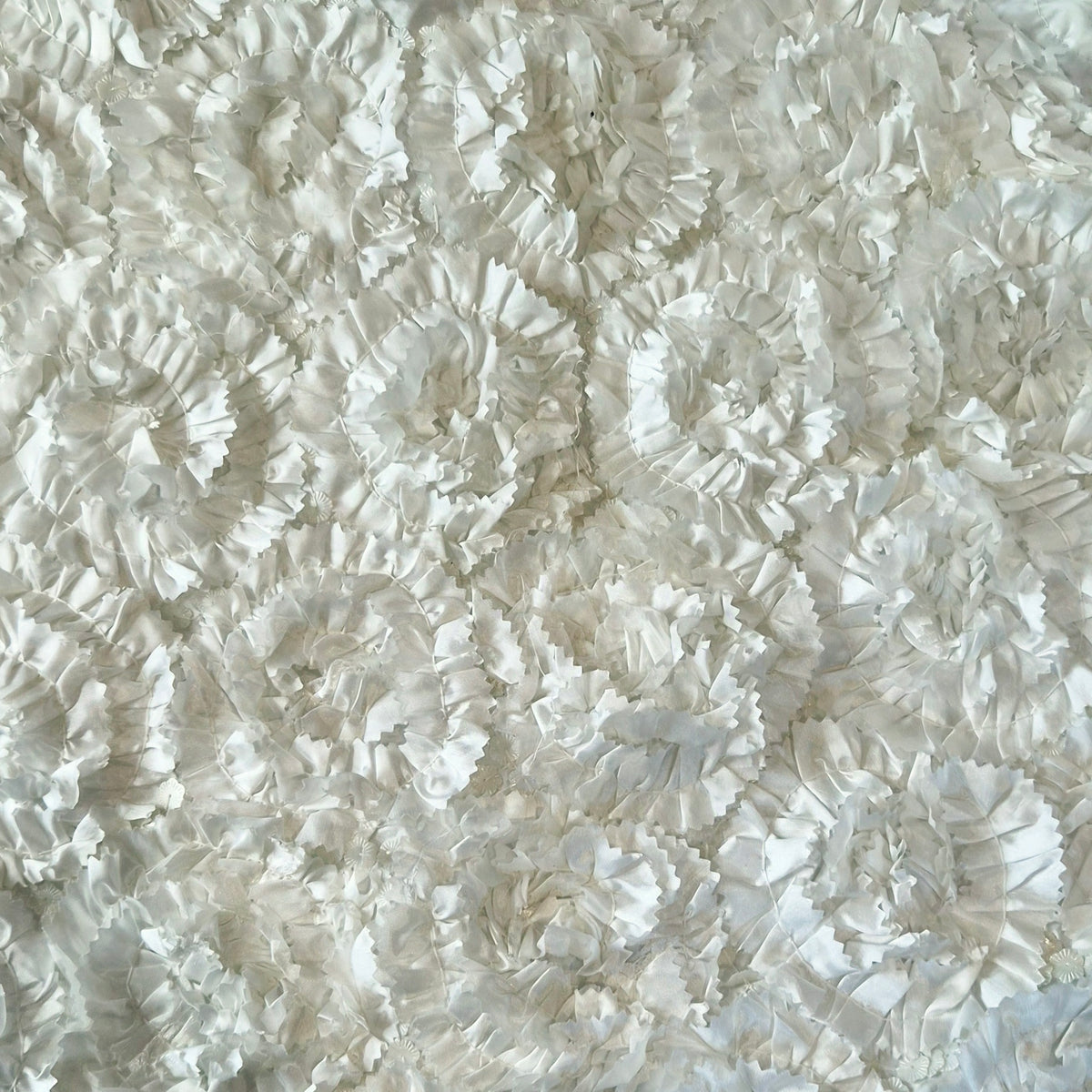 Snow queen 3D stitched rosette taffeta