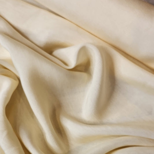 Cream fine linen look voile