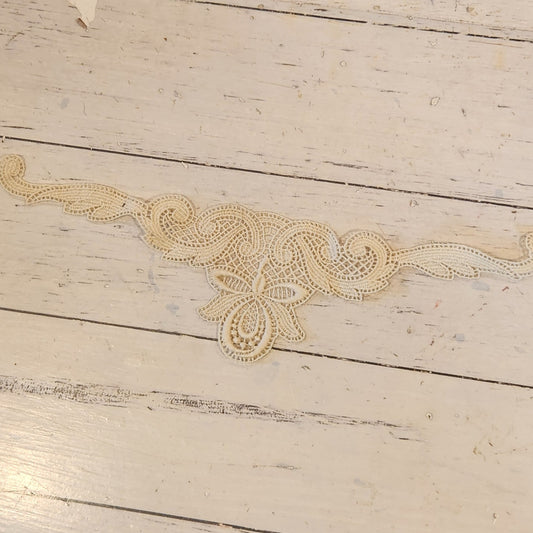 24. Cream cotton embroidered piece