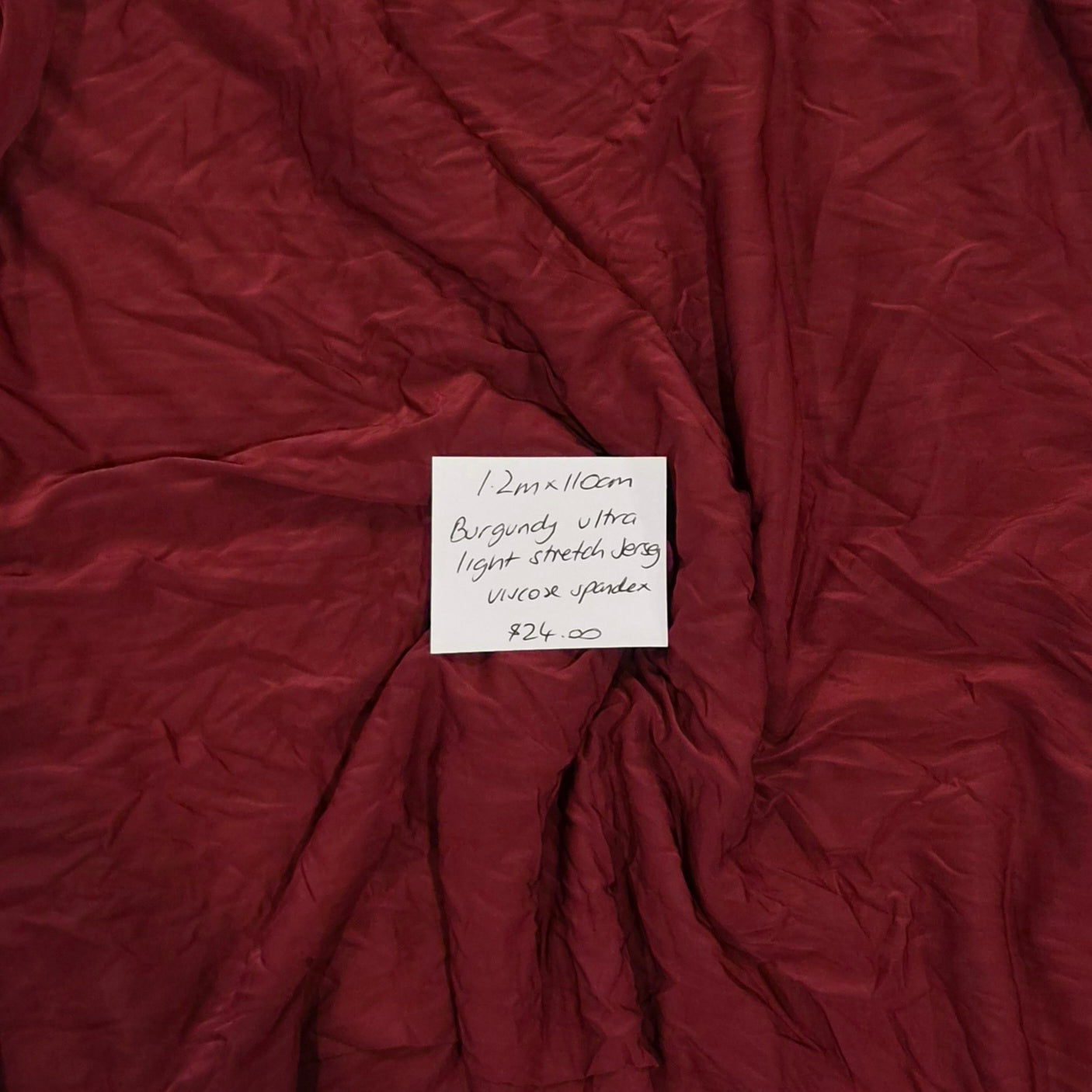 1.2m Burgundy ultralight stretch knit
