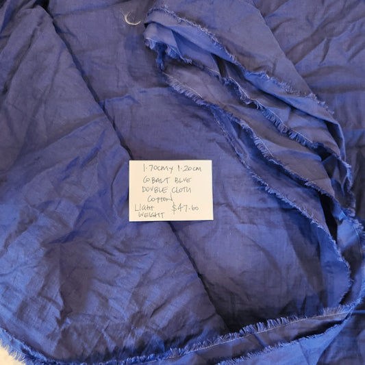 1.70cm Cobalt blue double cloth cotton