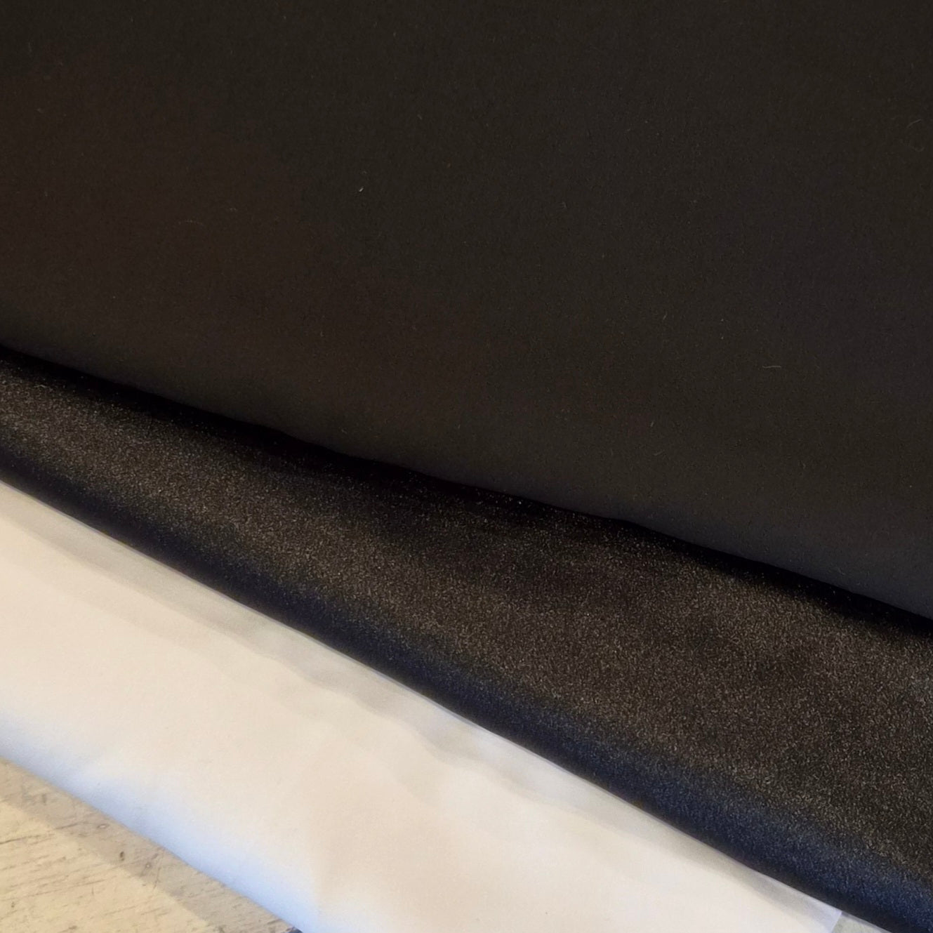24. 5m Assorted poly satin and crepe de chine and georgette