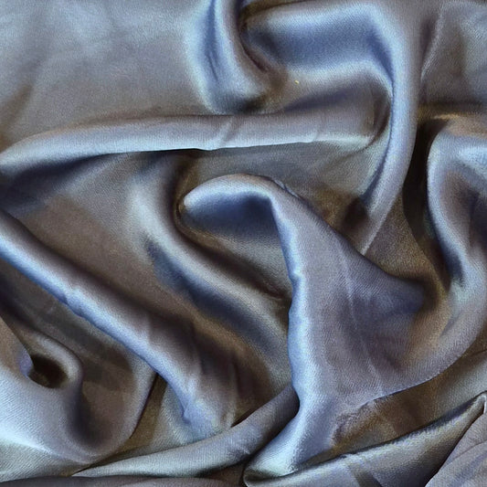 Navy viscose satin