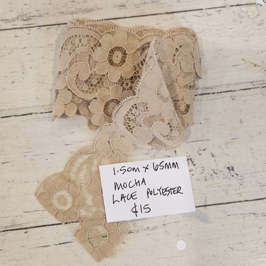 1.50m Mocha lace