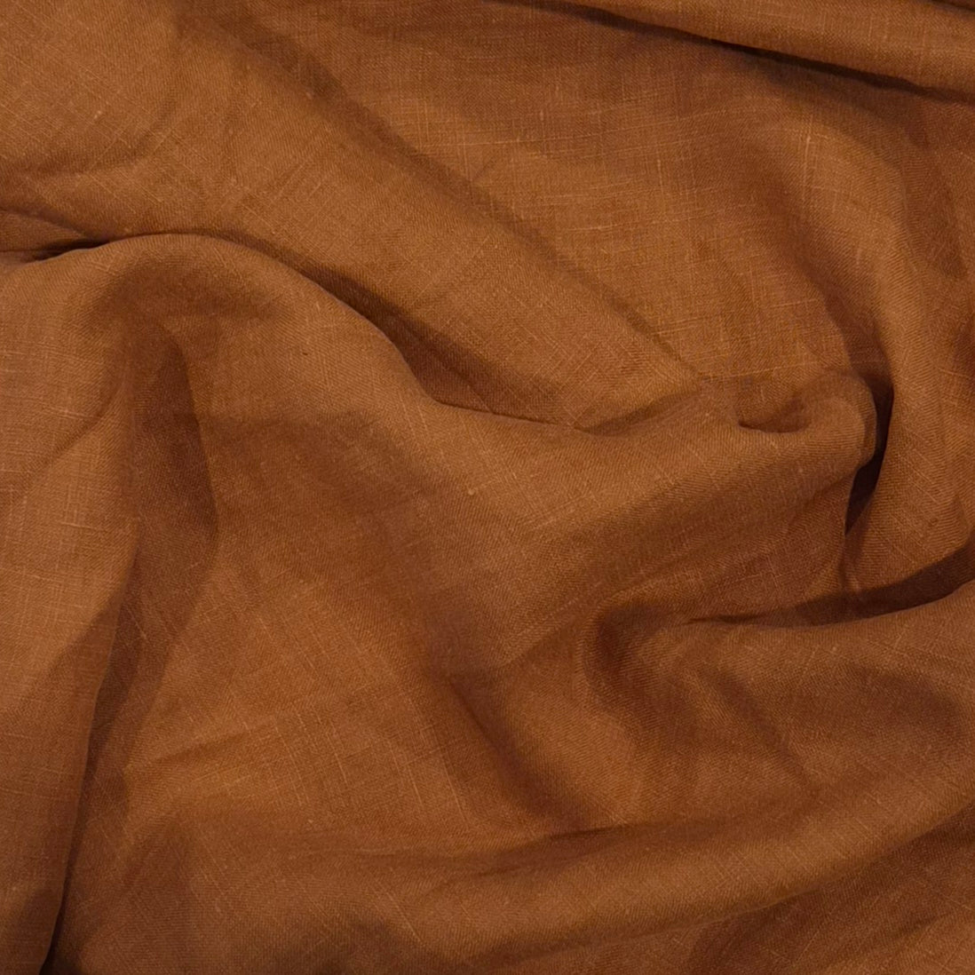 Terracotta rust linen