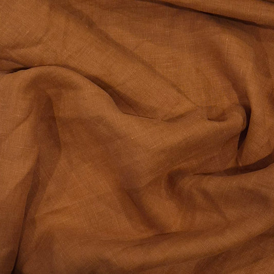 Terracotta rust linen