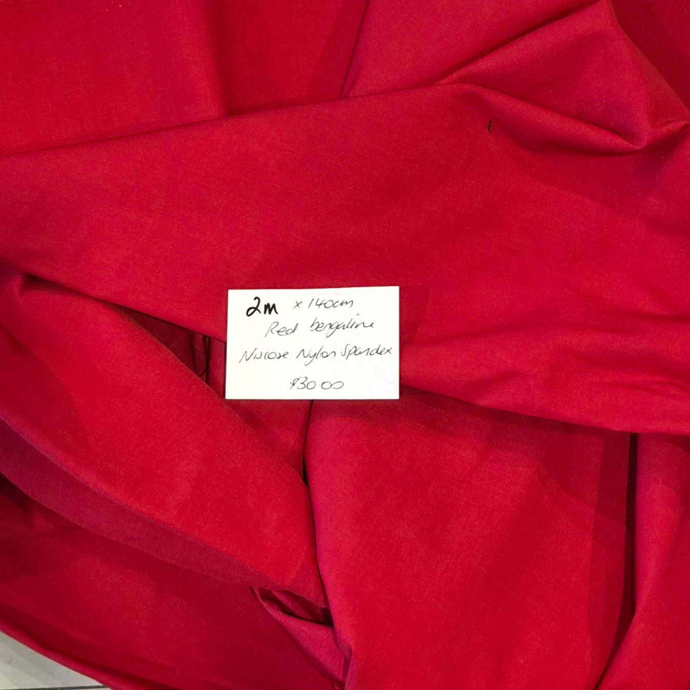 2m Red bengaline viscose nylon spandex