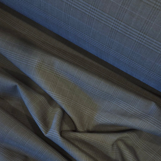 Navy plaid suiting