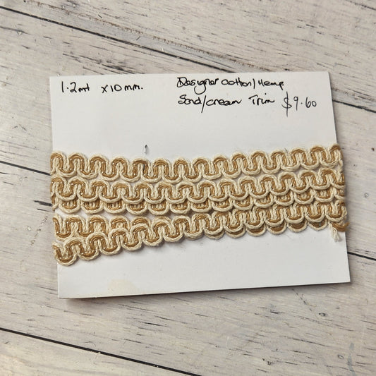 1.2m Designer hemp/ cotton trim