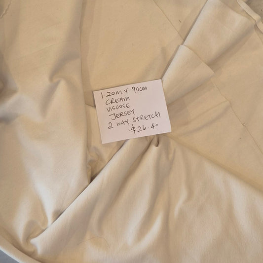 1.20m Cream viscose jersey