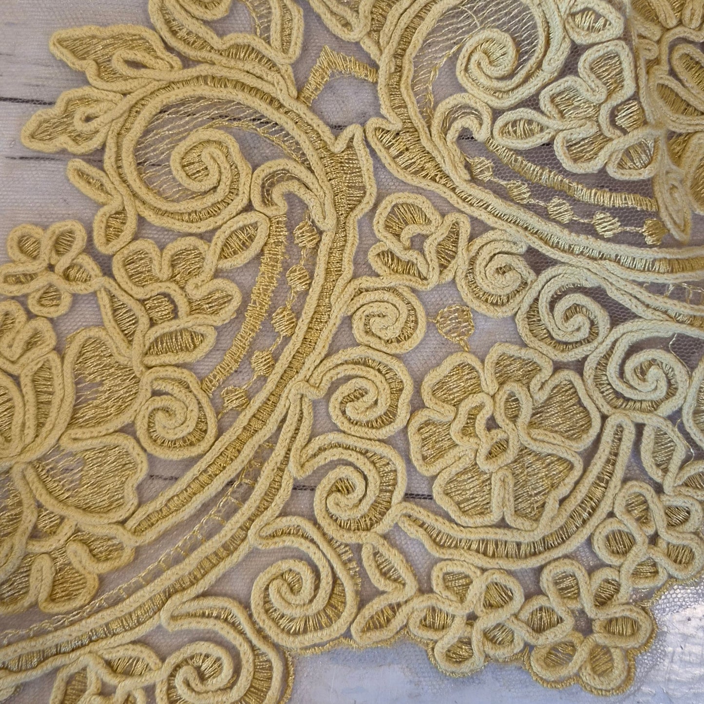 Dijon lace corded mesh