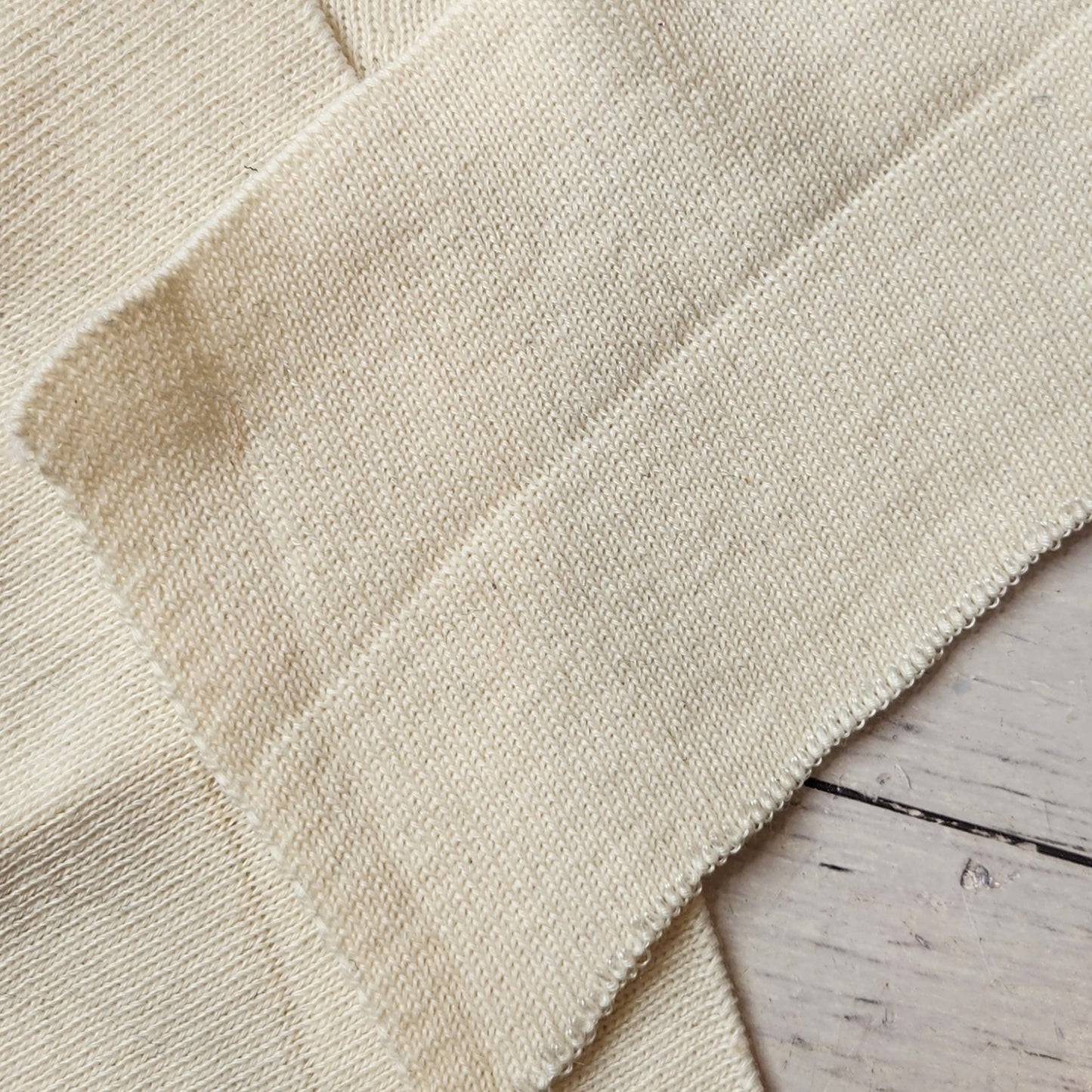 64cmx9cm Cream cotton ribbed piece