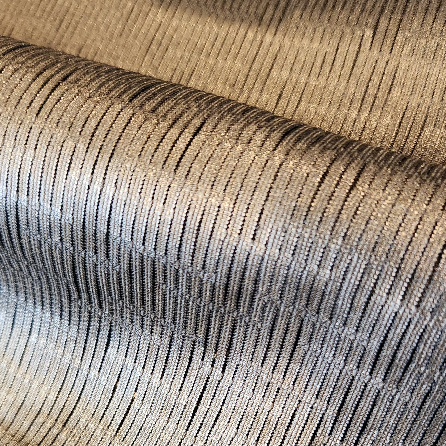 Inky black perforated raffia