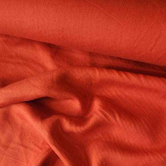Vermilion red linen