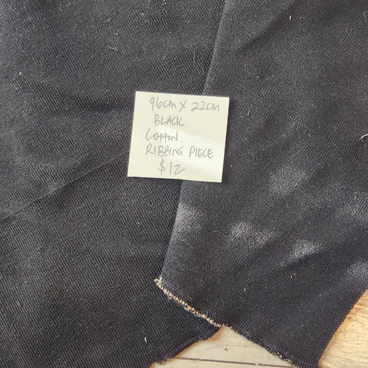 96cm Black ribbed piece