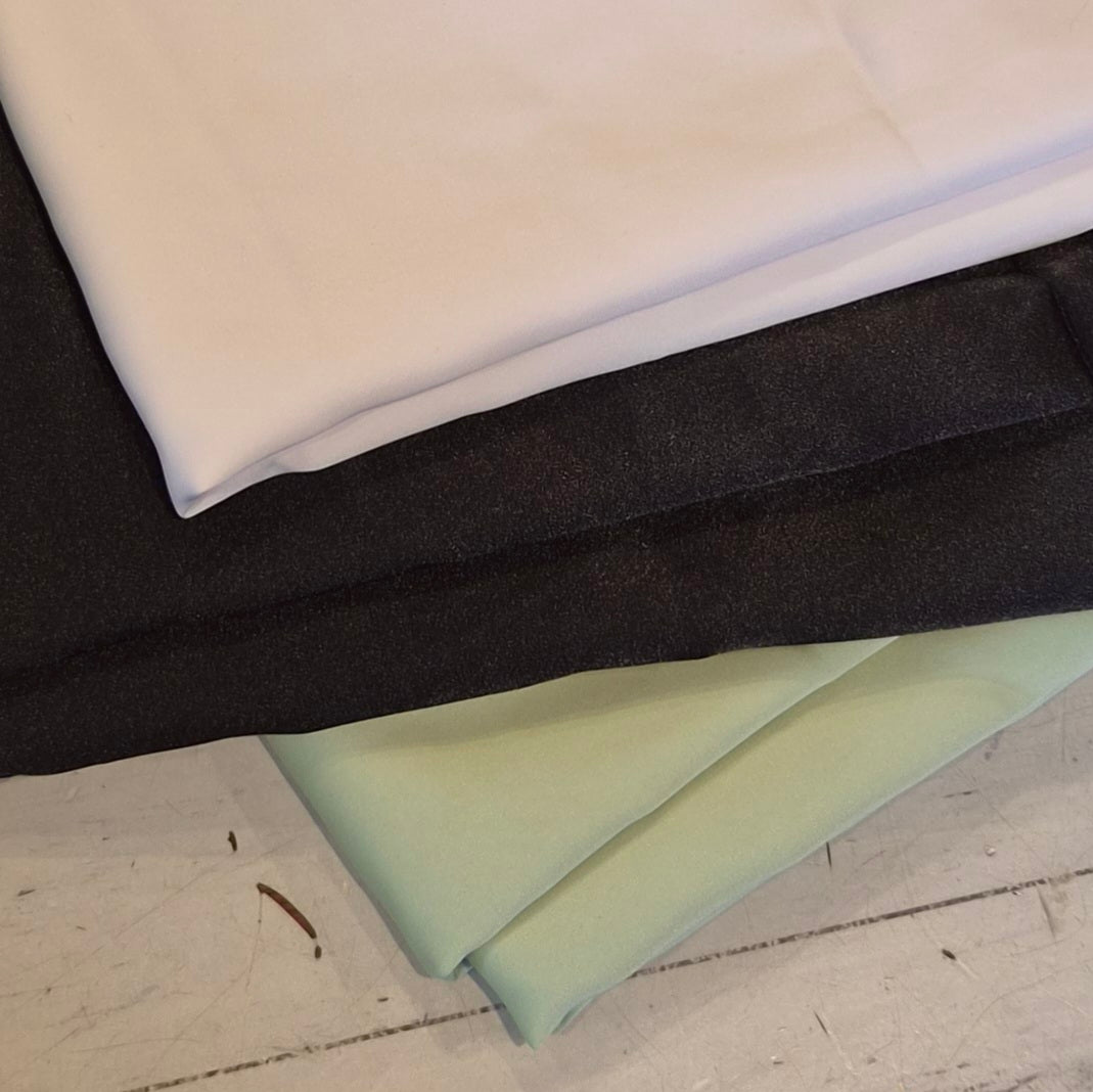 19. 5m Assorted poly satin and crepe de chine