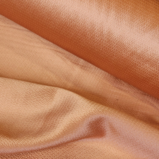 Salmon textured stretch viscose satin