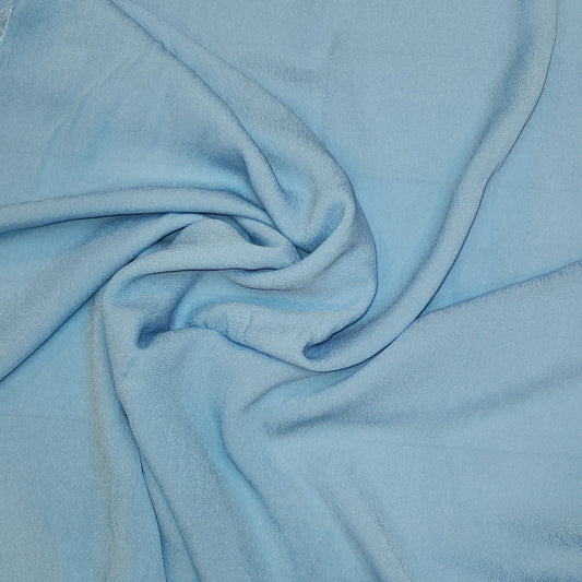 Sky blue stretch Silk Georgette
