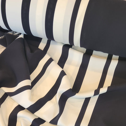 Bold stripe crepe de chine