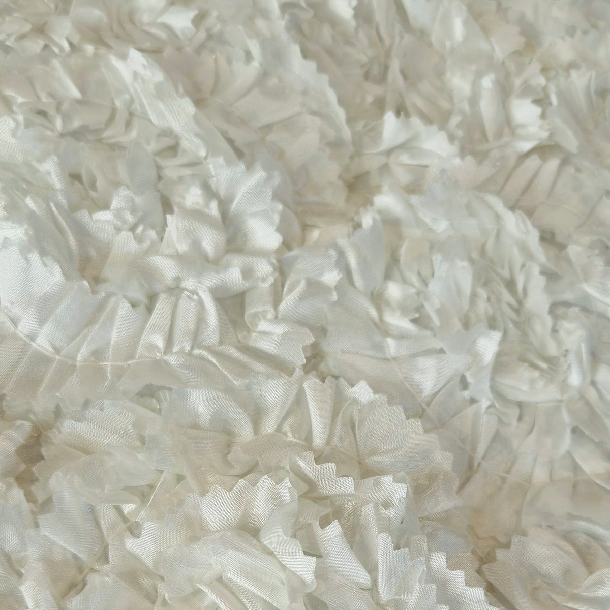 Snow queen 3D stitched rosette taffeta